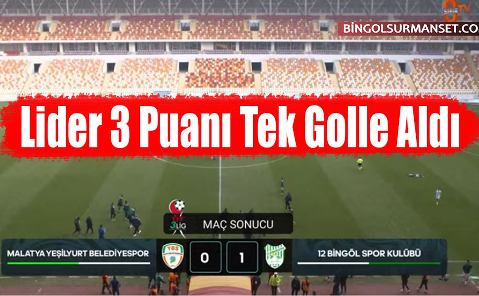 Lider 3 Puanı Tek Golle Aldı