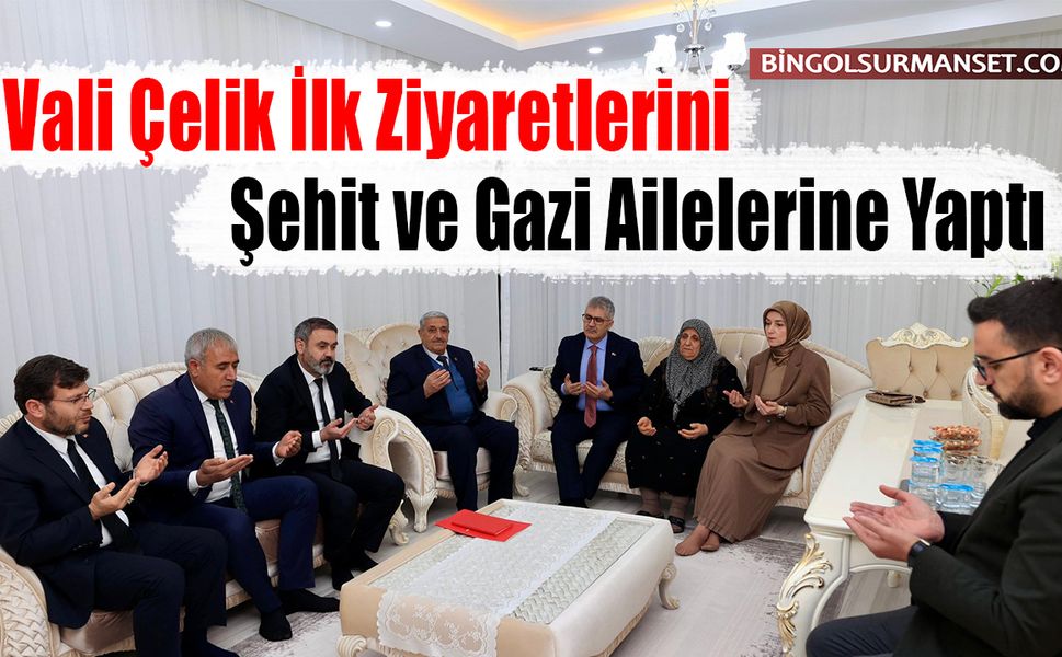 Vali Çelik İlk Ziyaretlerini Şehit ve Gazi Ailelerine Yaptı