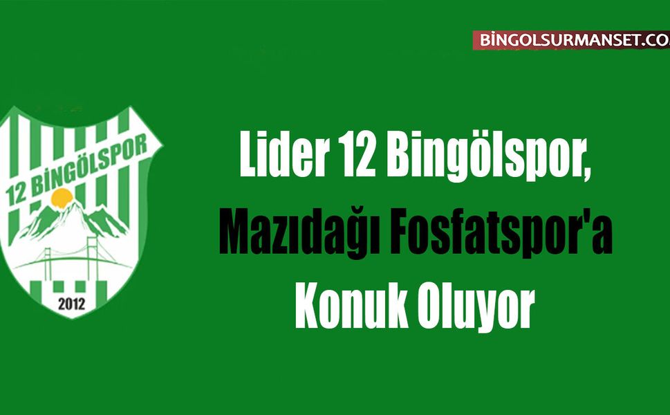 Lider 12 Bingölspor, Mazıdağı Fosfatspor'a Konuk Oluyor