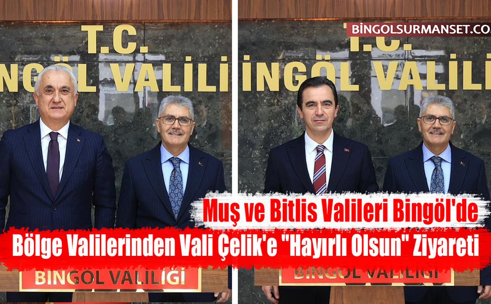 Bölge Valilerinden Vali Çelik'e "Hayırlı Olsun" Ziyareti