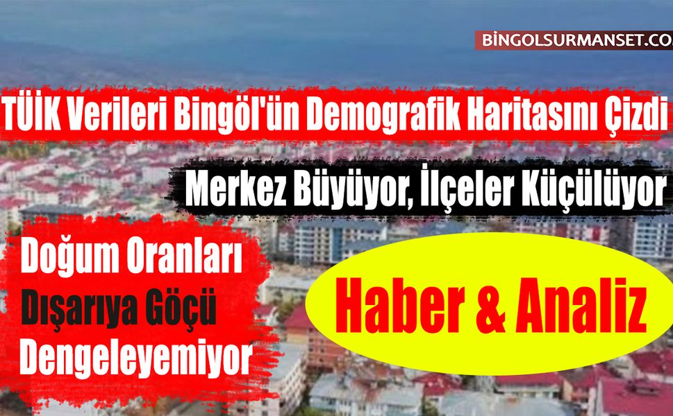 TÜİK Verileri Bingöl'ün Demografik Haritasını Çizdi