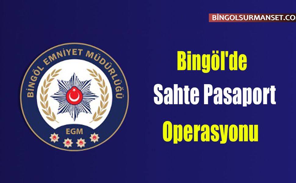 Bingöl'de Sahte Pasaport Operasyonu