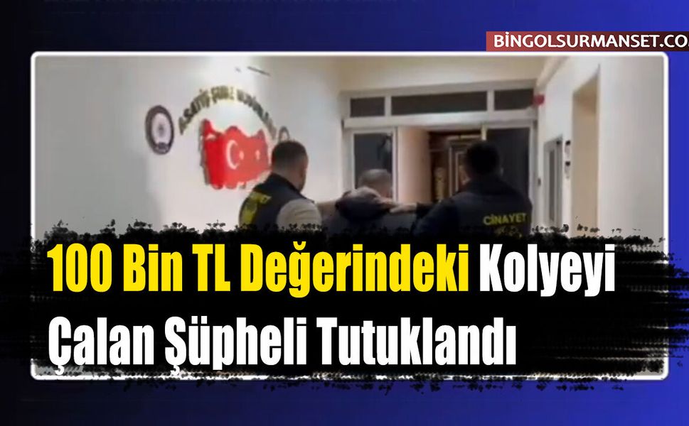 100 Bin TL Değerindeki Kolyeyi Çalan Şüpheli Tutuklandı
