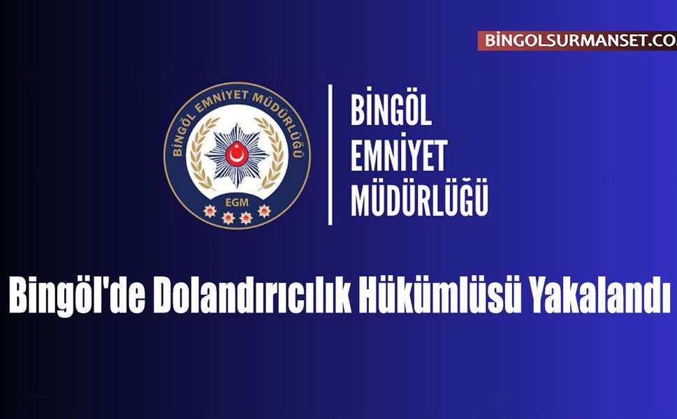 Bingöl'de Dolandırıcılık Hükümlüsü Yakalandı