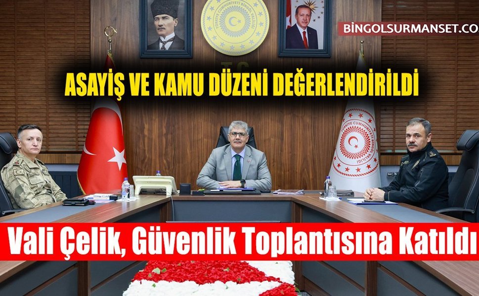 Vali Çelik, İçişleri Bakanı Çiftçi Başkanlığındaki Güvenlik Toplantısına Katıldı