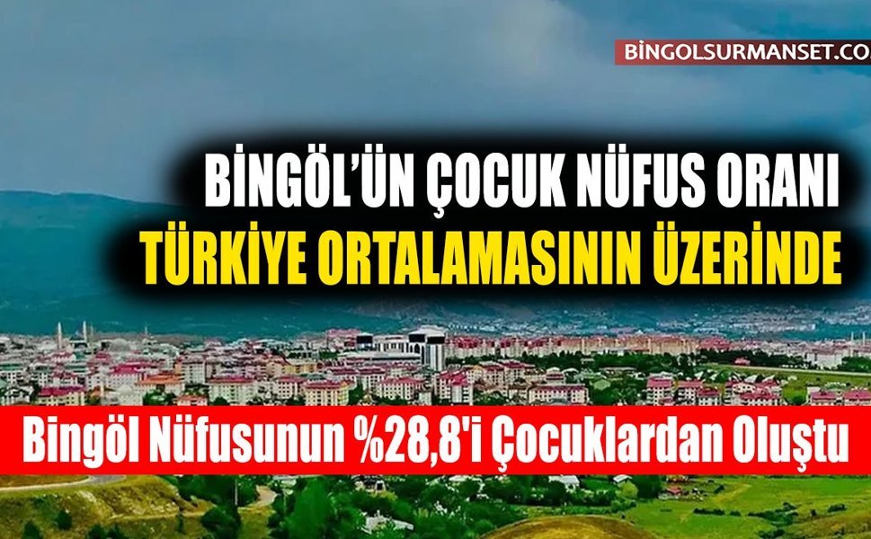 Bingöl Nüfusunun %28,8'i Çocuklardan Oluştu