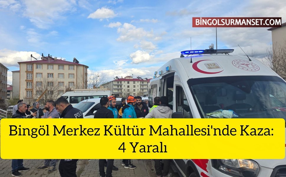Bingöl Merkez Kültür Mahallesi'nde Kaza: 4 Yaralı