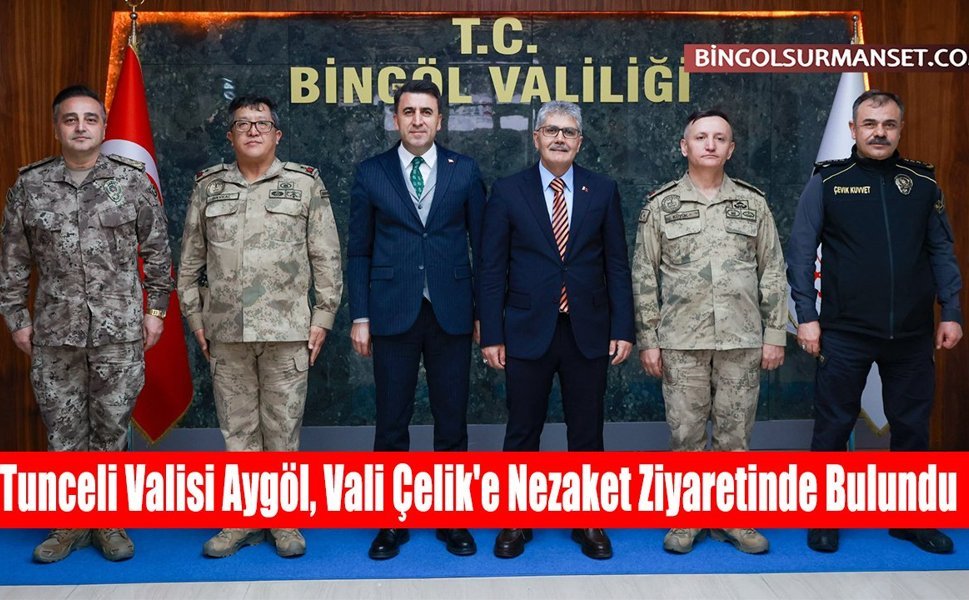 Tunceli Valisi Aygöl, Vali Çelik'e Nezaket Ziyaretinde Bulundu