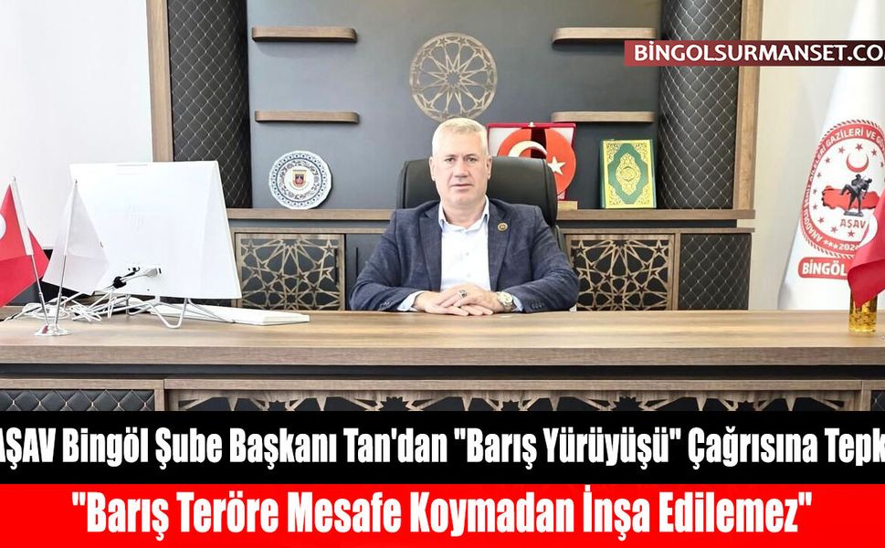 AŞAV Bingöl Şube Başkanı Tan'dan "Barış Yürüyüşü" Çağrısına Tepki