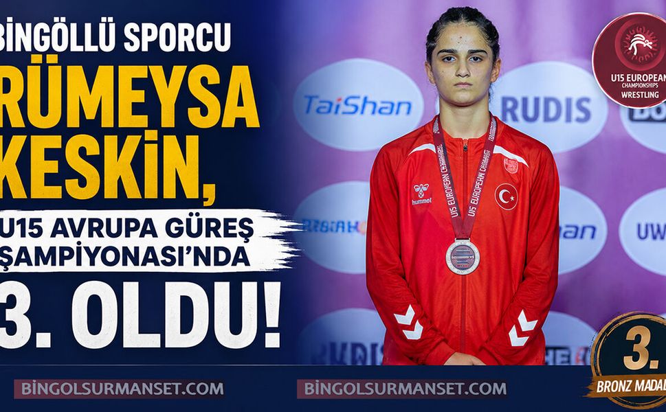 Rümeysa Keskin, U15 Avrupa Güreş Şampiyonası'nda 3. Oldu