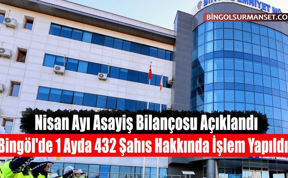 Bingöl'de 1 Ayda 432 Şahıs Hakkında İşlem Yapıldı
