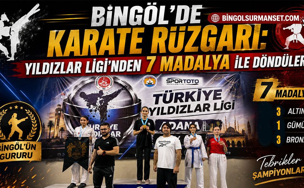 Bingöl’de Karate Rüzgarı: 7 Madalya ile Döndüler