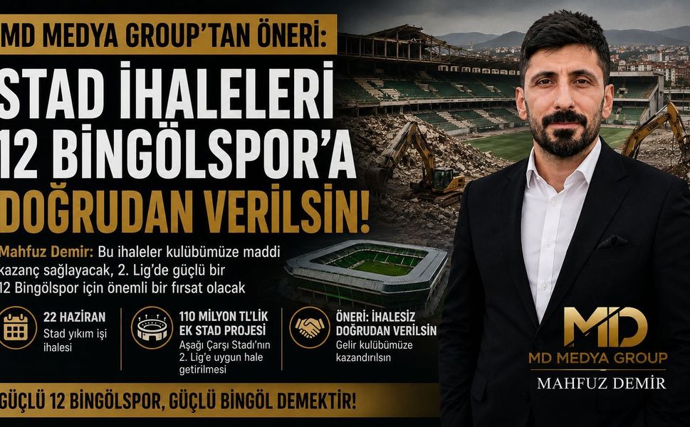 Mahfuz Demir’den Dikkat Çeken Öneri: Spor İhaleleri 12 Bingölspor’a Verilsin