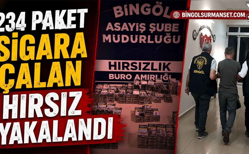 234 Paket Sigara Çalan Hırsız Yakalandı