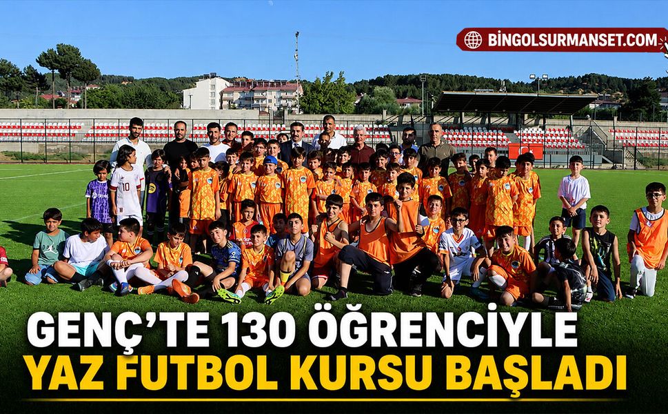 Genç’te 130 Öğrenciyle Yaz Futbol Kursu Başladı