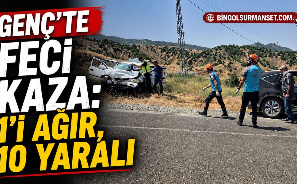 Genç’te Feci Kaza: 1’i Ağır, 10 Yaralı