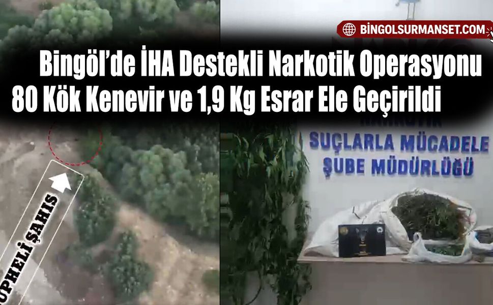 Bingöl’de İHA Destekli Narkotik Operasyonu