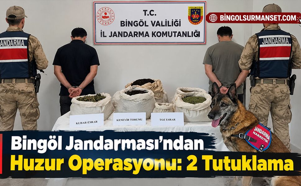 Bingöl Jandarması’ndan Huzur Operasyonu: 2 Tutuklama