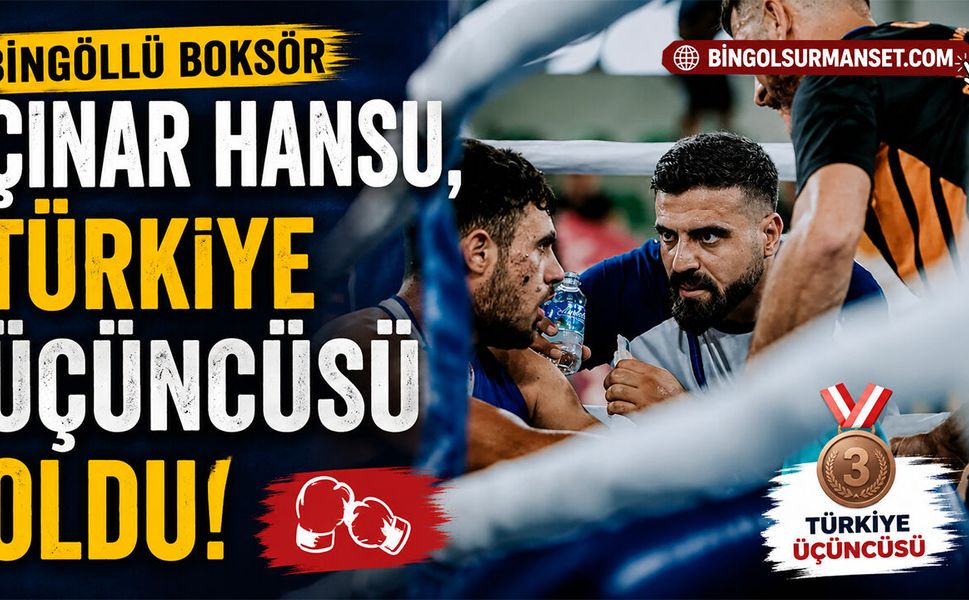 Bingöllü Boksör Çınar Hansu, Türkiye Üçüncüsü Oldu