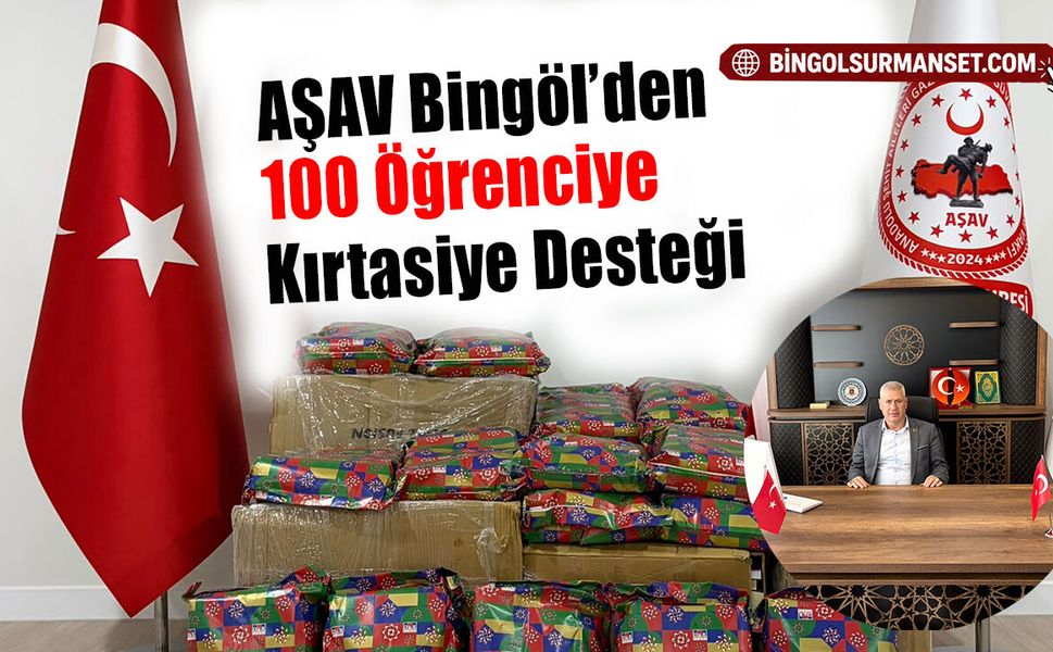 AŞAV Bingöl’den 100 Öğrenciye Kırtasiye Desteği