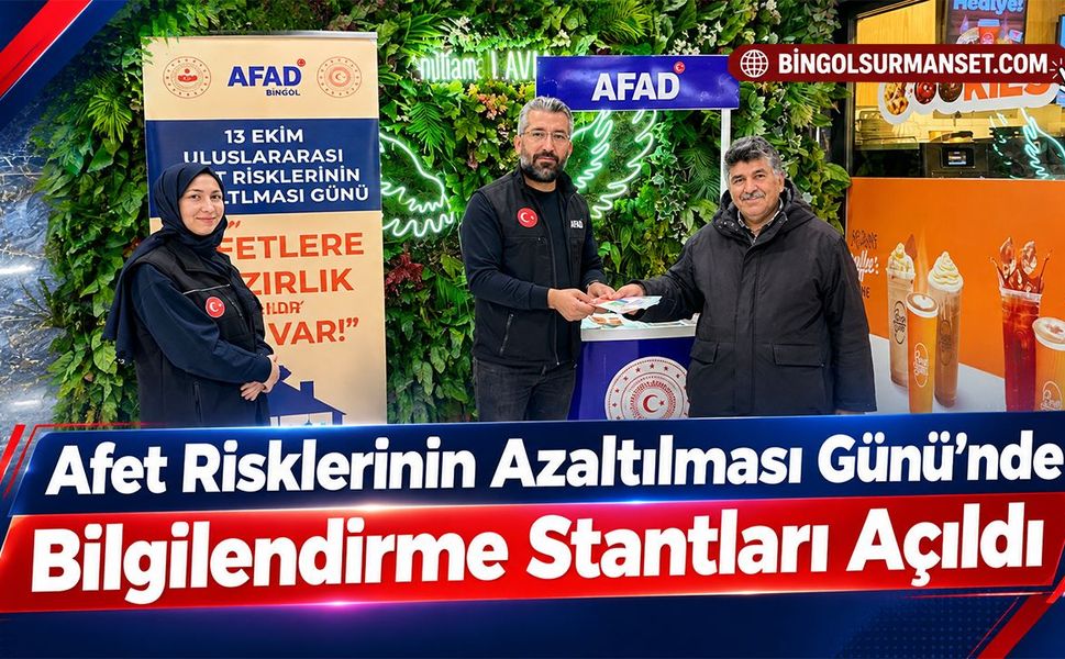 Afet Risklerinin Azaltılması Günü’nde Bilgilendirme Stantları Açıldı