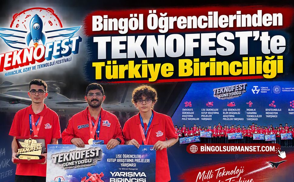 Bingöl Öğrencilerinden TEKNOFEST’te Türkiye Birinciliği
