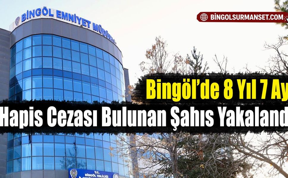 Bingöl’de 8 Yıl 7 Ay Hapis Cezası Bulunan Şahıs Yakalandı